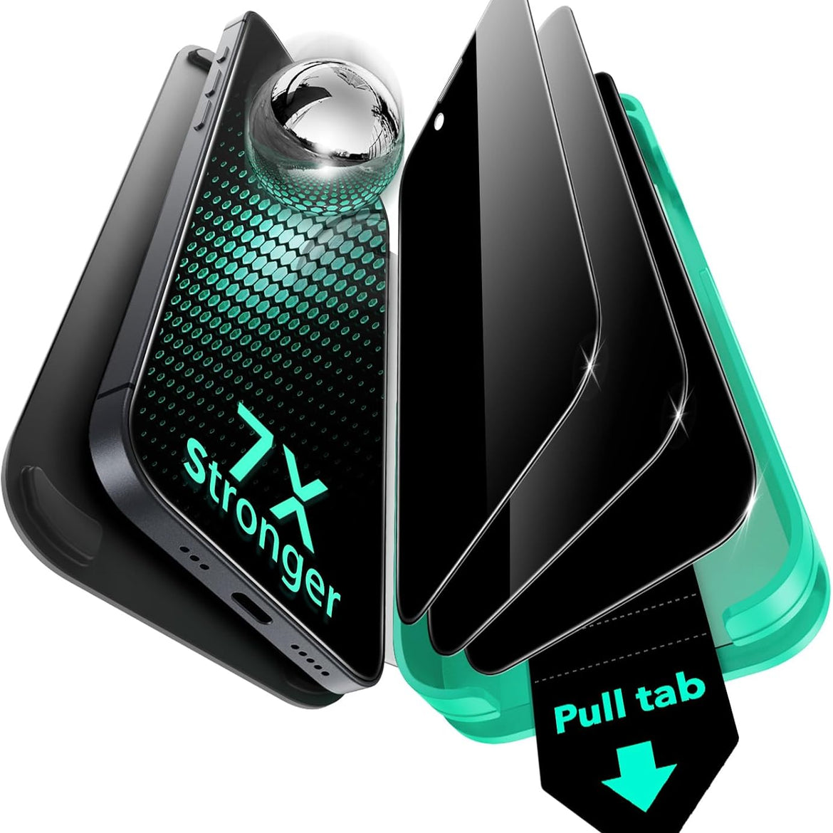 ESR 3 Pack for iPhone 17 Pro Max Screen Protectors, High Clarity, 9H Hardness Scratch Resistant, Military-Grade Tempered Glass, Shatterproof, Screen Guard with Easy Installation Tool