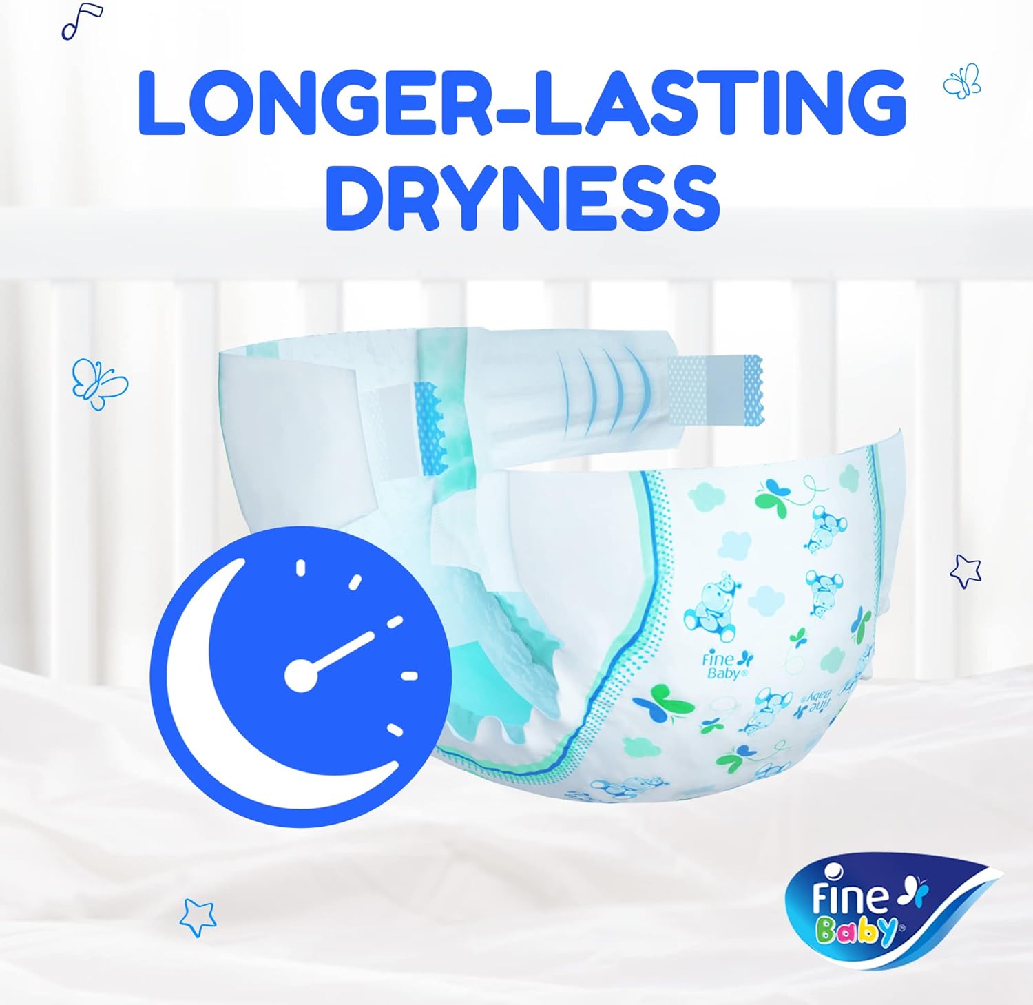 Fine Baby Double Lock, Size 6, Extra Large, 16+ kg, Giant Saver Box, 72 Diapers