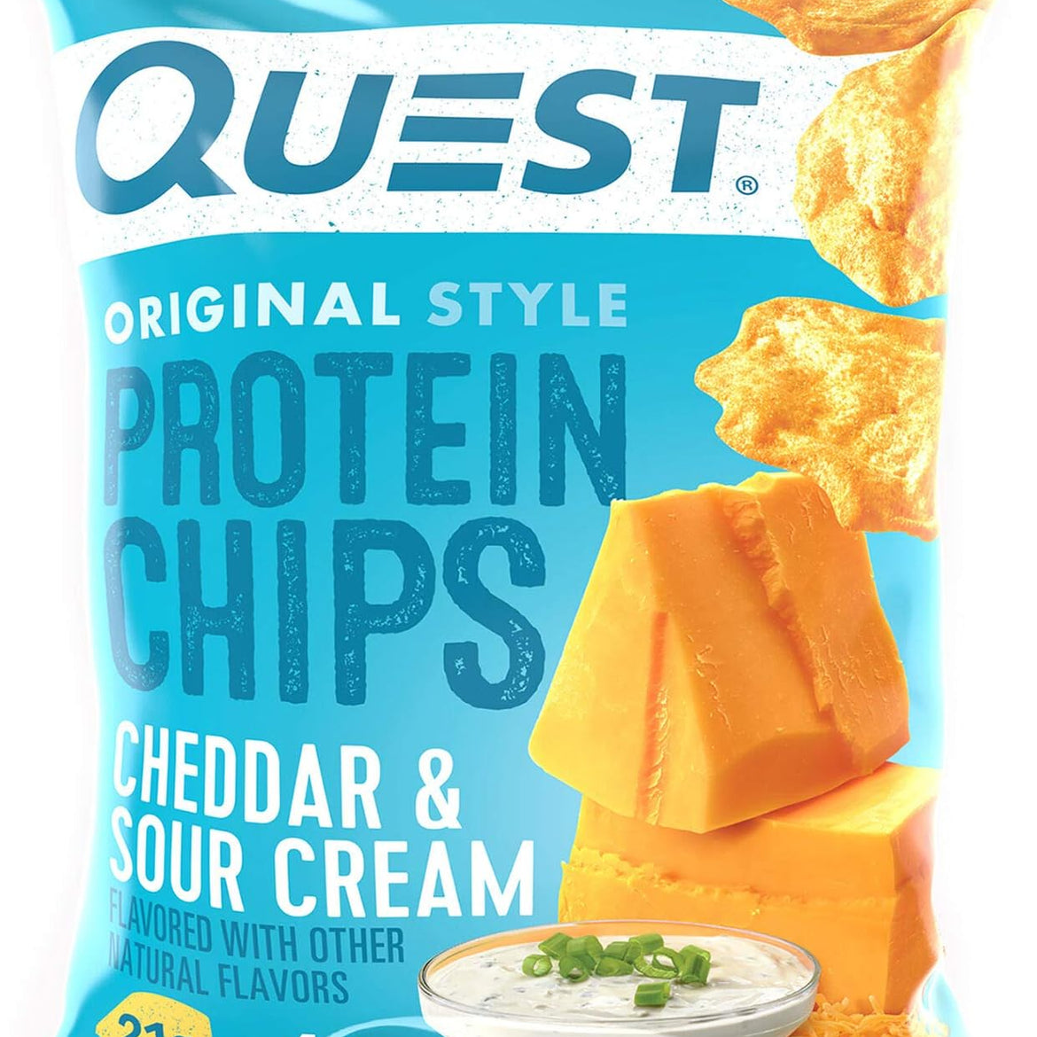 Quest Original Style Protein Chips Cheddar And Sour Cream Flavour, 8 X 32G - Pack Of 1