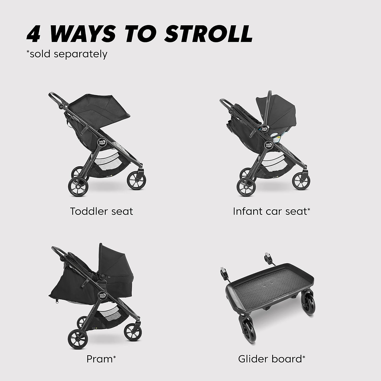 Baby Jogger® City Mini® GT2 All-Terrain Stroller, Opulent Black