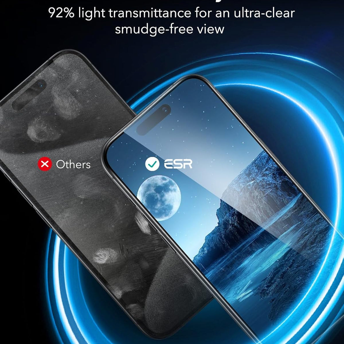 ESR 3 Pack for iPhone 17 Pro Max Screen Protectors, High Clarity, 9H Hardness Scratch Resistant, Military-Grade Tempered Glass, Shatterproof, Screen Guard with Easy Installation Tool