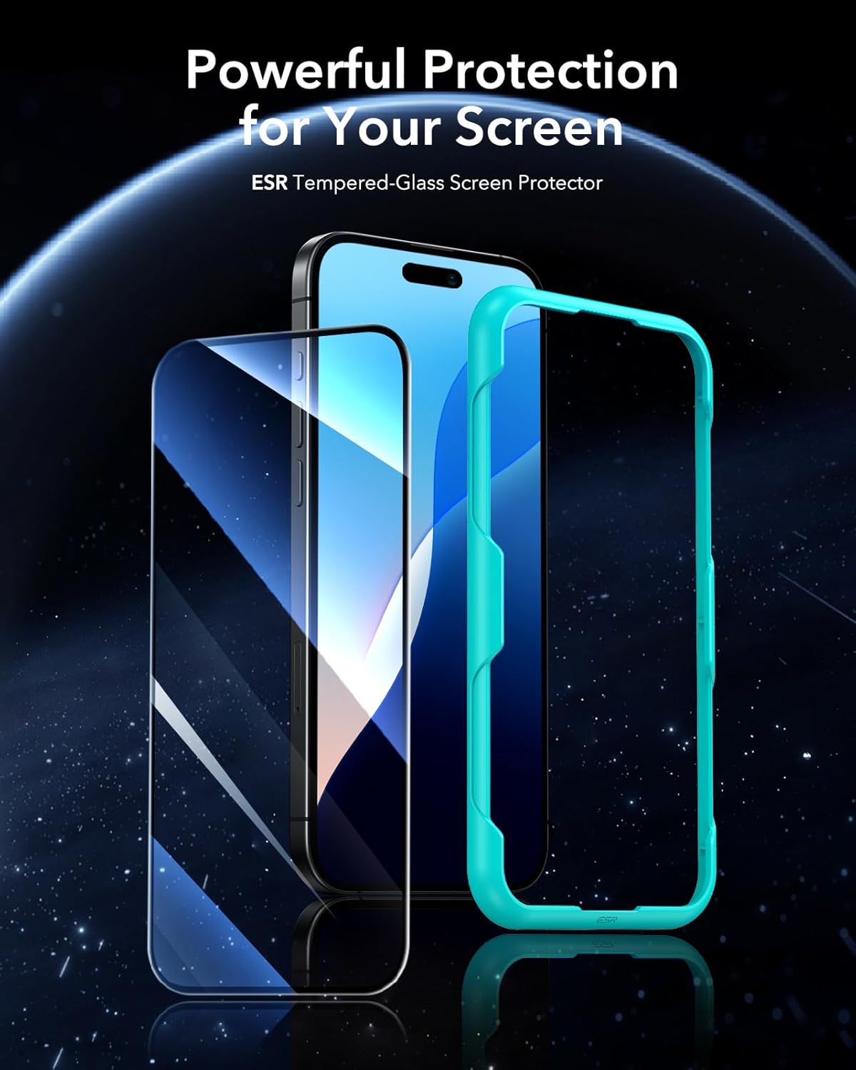 ESR 3 Pack for iPhone 17 Pro Max Screen Protectors, High Clarity, 9H Hardness Scratch Resistant, Military-Grade Tempered Glass, Shatterproof, Screen Guard with Easy Installation Tool