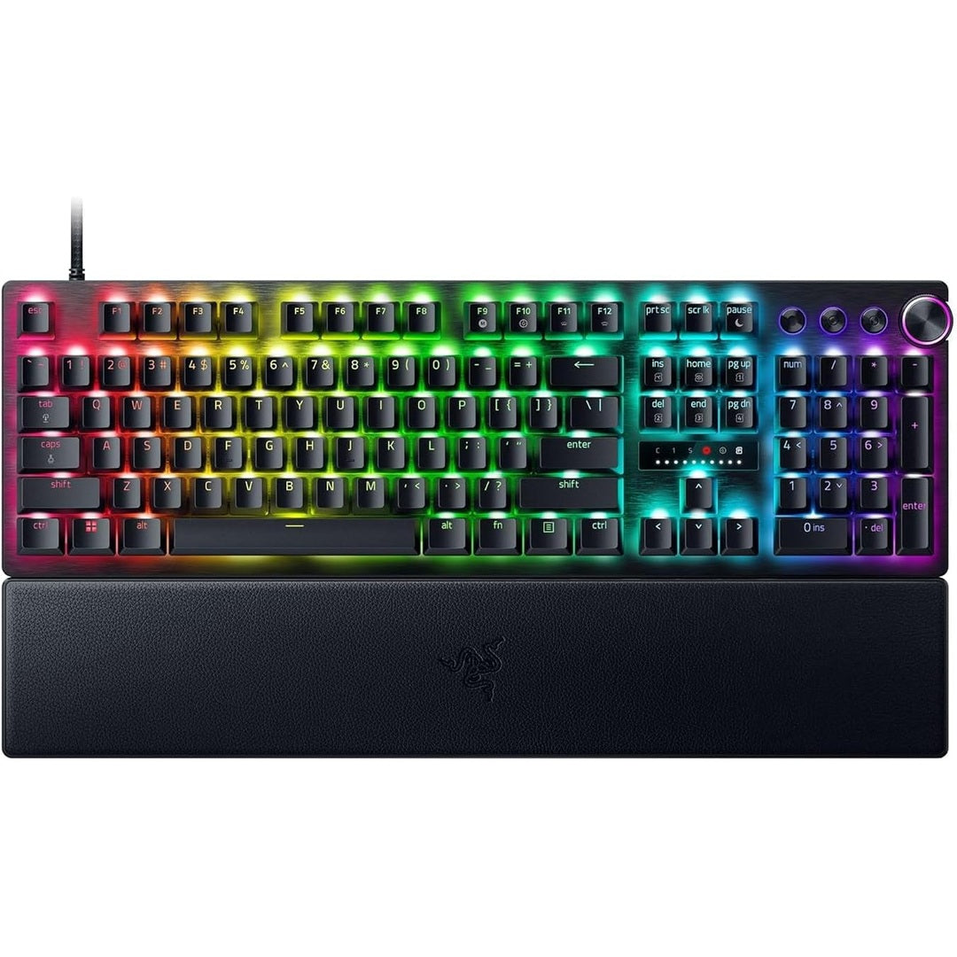 Razer Huntsman Mini 60% Compact Gaming Keyboard: Purple Switch, Clicky Optical-Mechanical Switches, Doubleshot PBT Keycaps, Detachable USB-C Cable, US Layout - Black