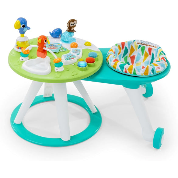 Bright Starts Around We Go 2-in-1 Walk-Around Activity Center and Table, Tropic Cool