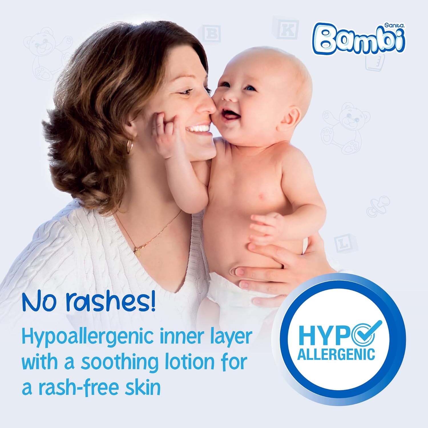 Sanita Bambi Baby Diapers Jumbo Pack Size 5, X-Large, 12-22 KG, 162 Count