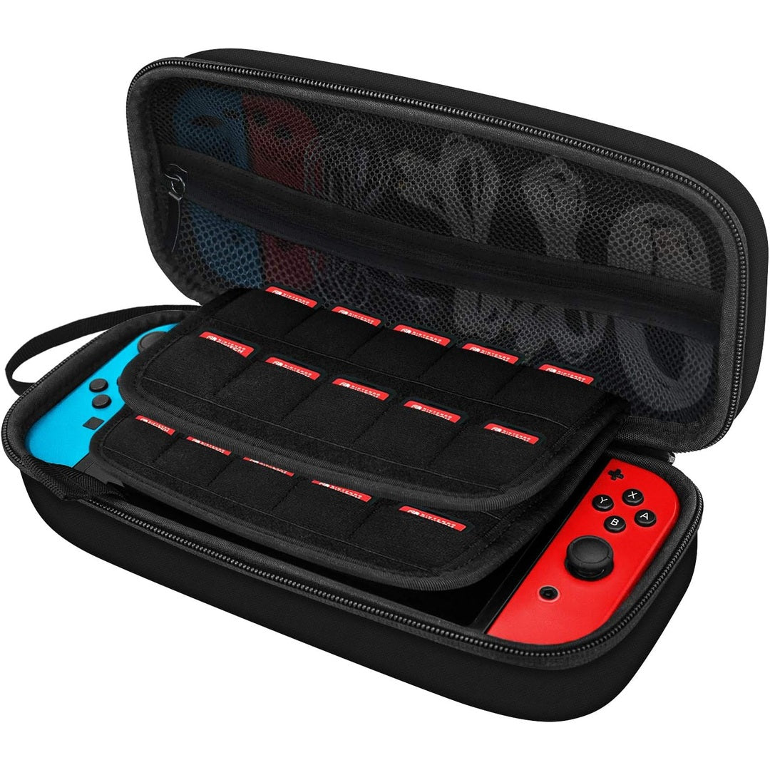 JETech Carrying Case for Nintendo Switch 2 (2025) 7.9 Inch, Hard Shell Portable Travel Bag with 10 Game Card Slots and Accessories Pouch, Lightweight Anti-Scratch Protection (Black)