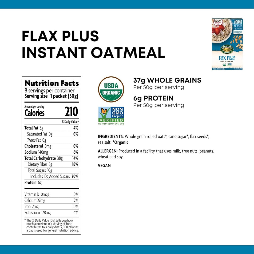 Nature's Path Organic Instant Hot Oatmeal - 8 Packets