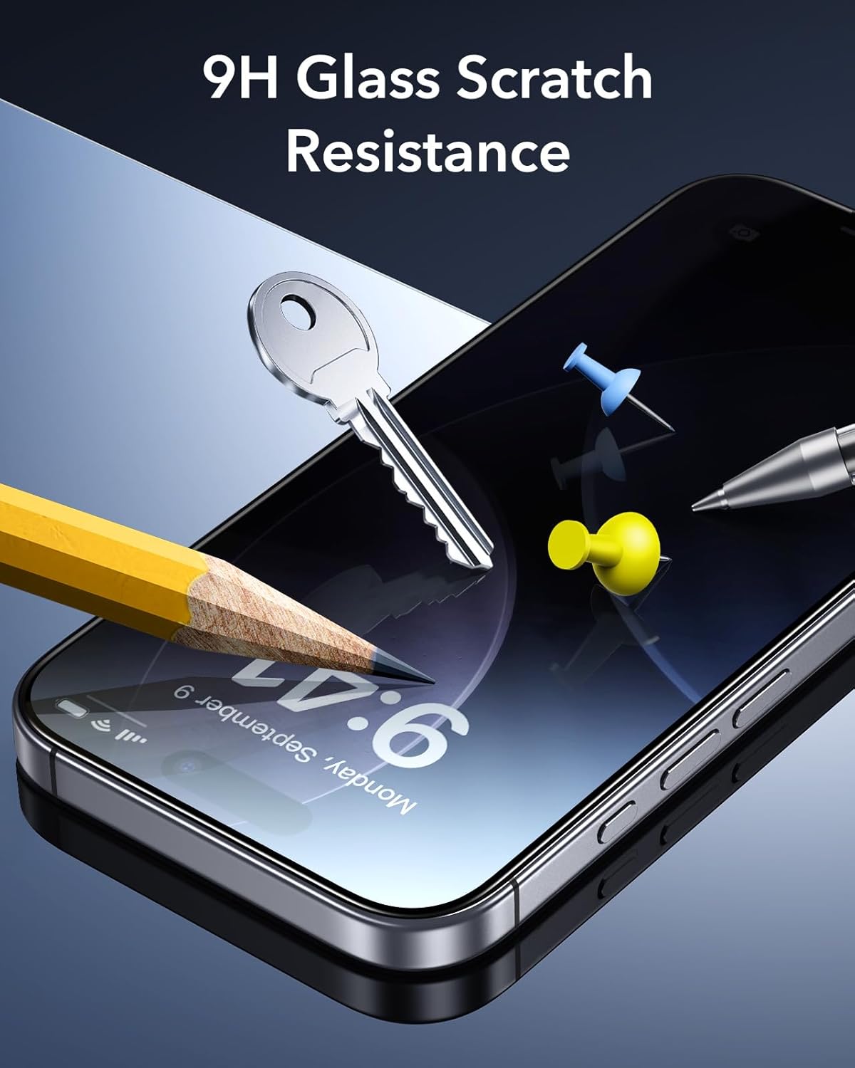 ESR 3 Pack for iPhone 17 Pro Max Screen Protectors, High Clarity, 9H Hardness Scratch Resistant, Military-Grade Tempered Glass, Shatterproof, Screen Guard with Easy Installation Tool