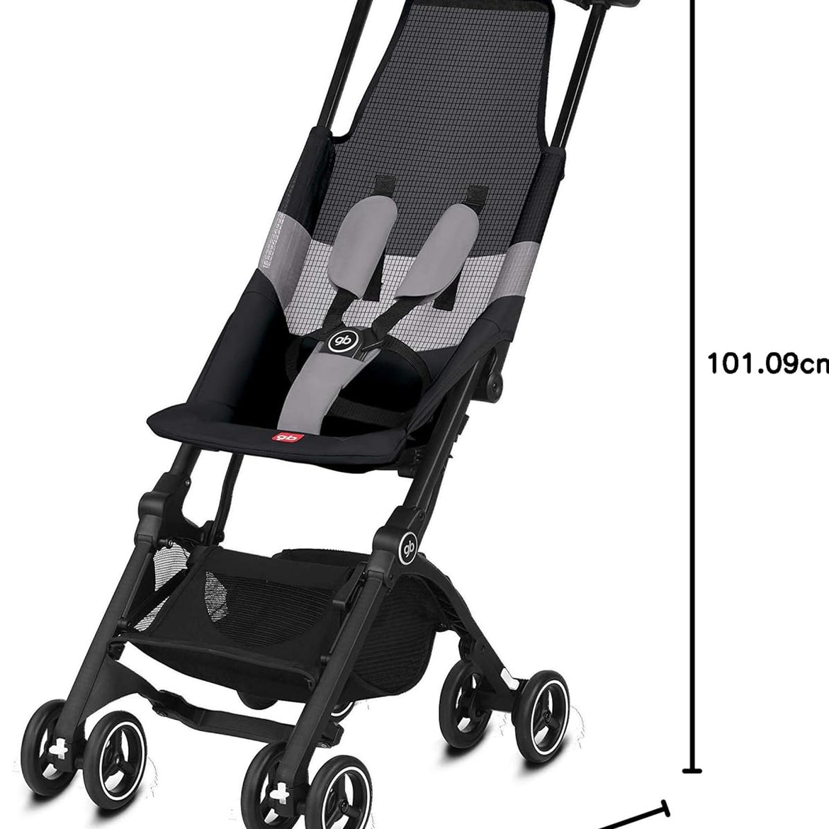 gb Pockit+ All City, Ultra Compact Lightweight Travel Stroller with Front Wheel Suspension