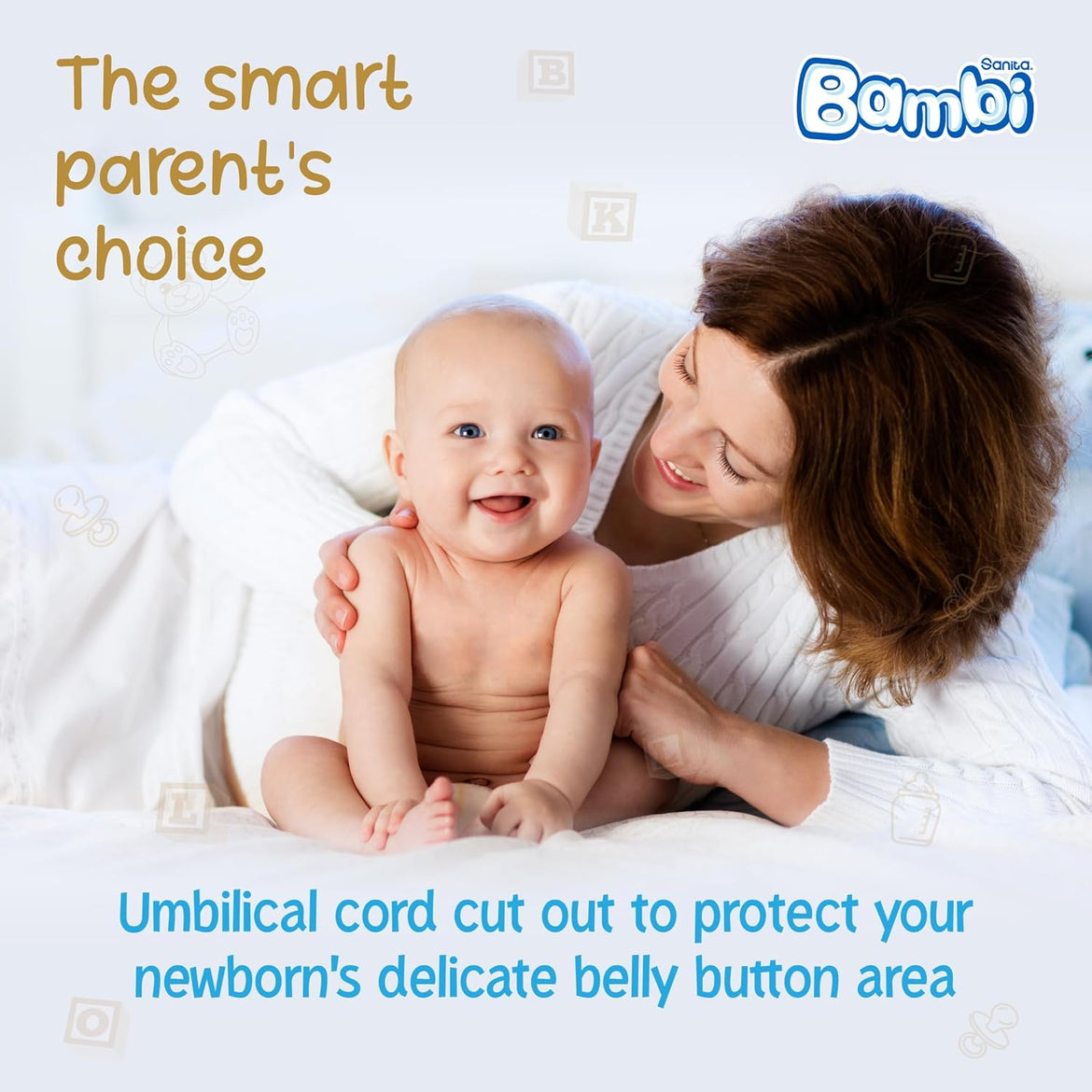 Sanita Bambi , Size 1, Newborn, 2-4 kg, 304 Diapers