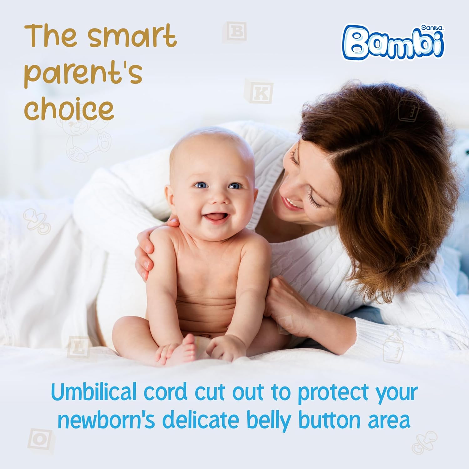 Sanita Bambi , Size 1, Newborn, 2-4 kg, 304 Diapers