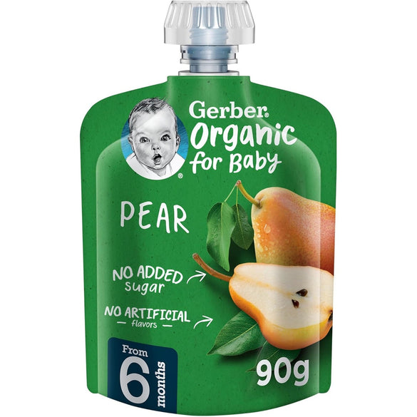 GERBER ORG PEAR 90GM +6M