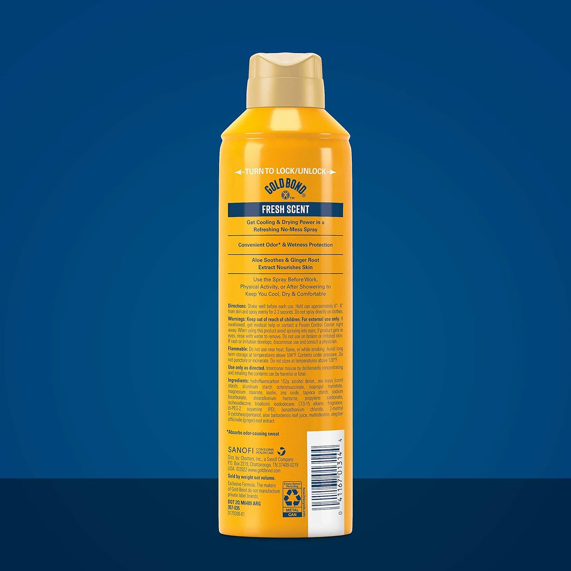 Gold Bond No Mess Talc-Free Foot Powder Spray 7 oz., Fresh Scent