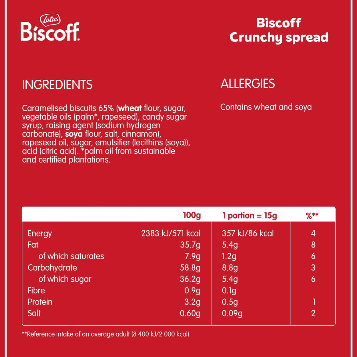 Lotus Biscoff Spread Crunchy, 380g