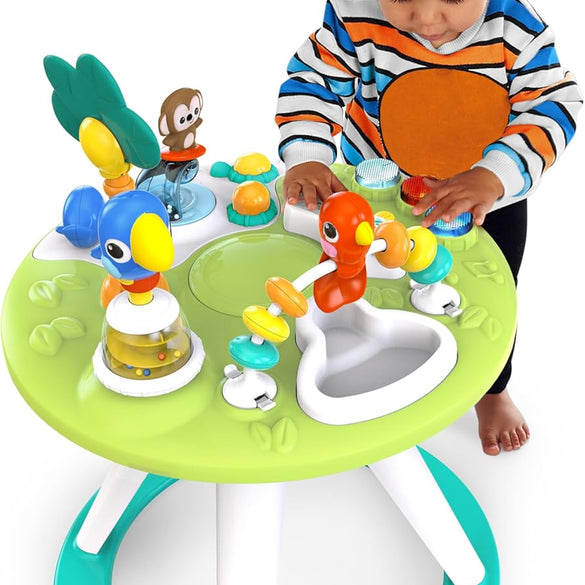 Bright Starts Around We Go 2-in-1 Walk-Around Activity Center and Table, Tropic Cool