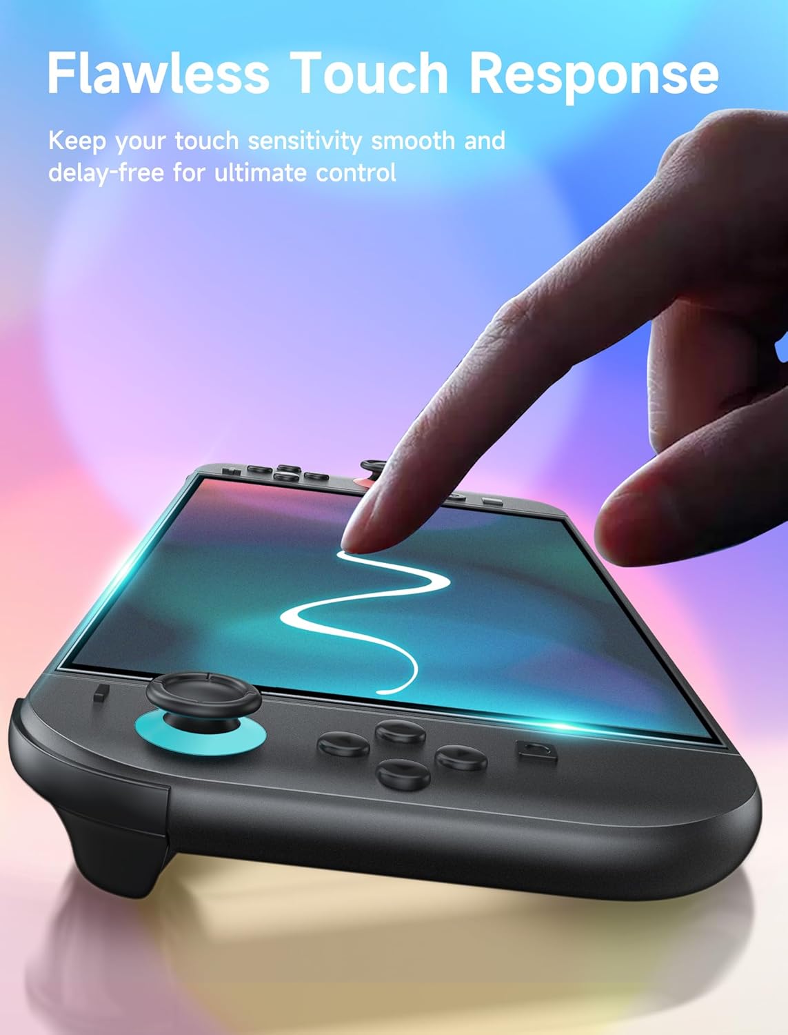 JSAUX 3-Pack Screen Protector for Nintendo Switch 2, Ultra HD Glass Protector 9H Hardness Easy to Install with Guiding Frame Scratch Resistant Tempered Glass