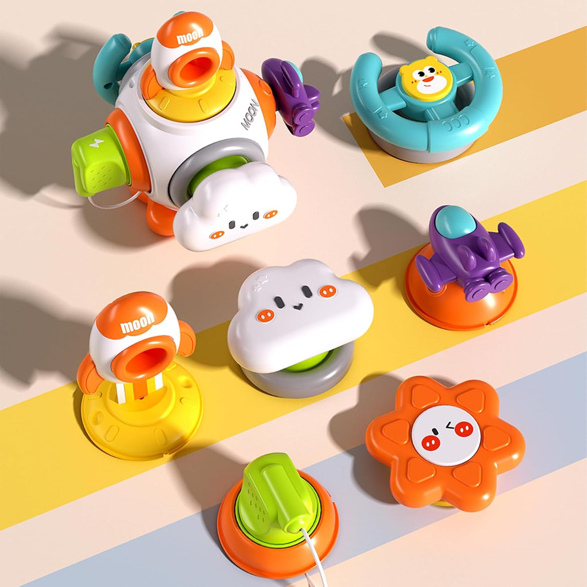 Montessori Sensory Toys for Toddlers 1-3 - Travel Activities Busy Board Cube - Baby Gifts for 6 9 12 18 Months 1 2 One Year Old Infant Boys Girls