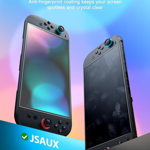 JSAUX 3-Pack Screen Protector for Nintendo Switch 2, Ultra HD Glass Protector 9H Hardness Easy to Install with Guiding Frame Scratch Resistant Tempered Glass