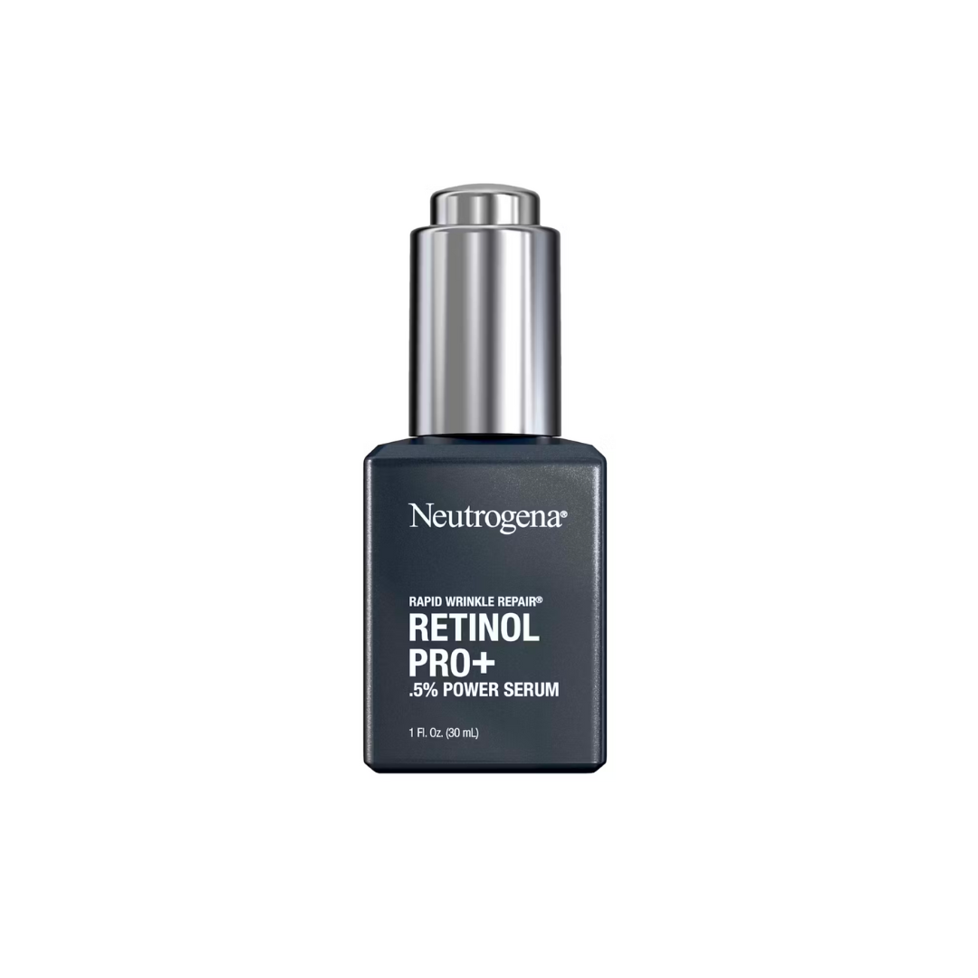 Neutrogena Rapid Wrinkle Repair Retinol Pro+ 0.5% Power Facial Serum, Gentle Anti-Aging Face Serum with .5% Pure Retinol & Nourishing Emollients, Non-Comedogenic, Paraben-Free