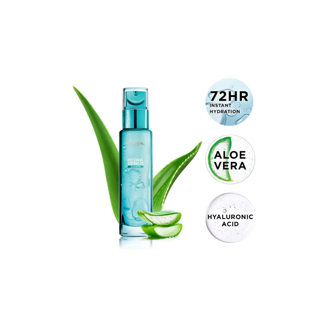 L'Oreal Paris Hydra Genius Hyaluronic Acid Moisturizer for Normal to dry Skin, 70 ml