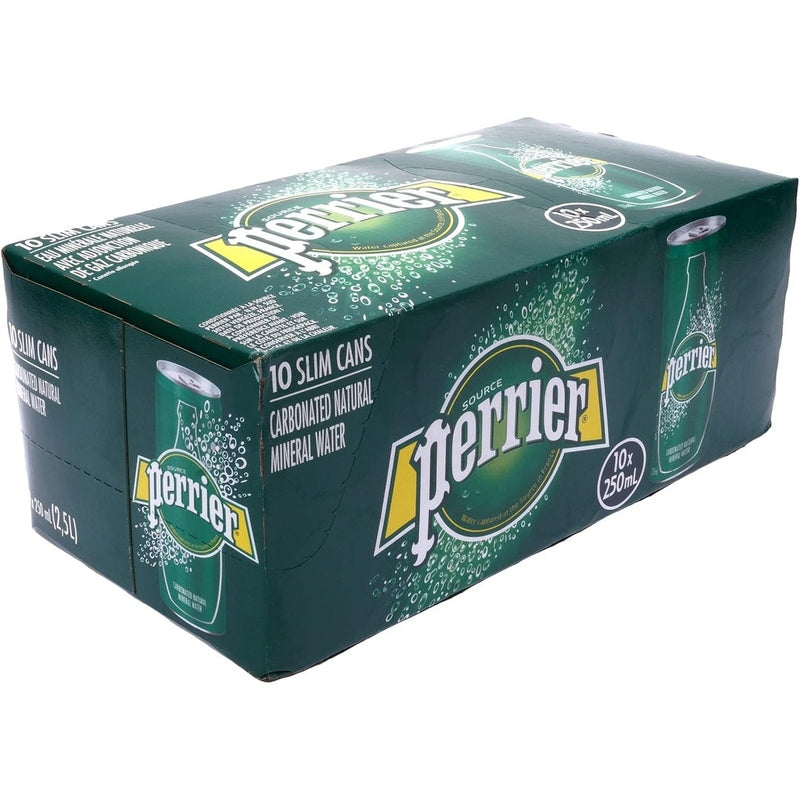 PERRIER Sparkling Natural Mineral Water, 10 x 250 ml