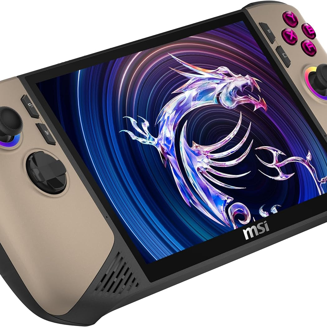 MSI Claw 8 AI+ Gaming Handheld, 8 Inch FHD+ 120 Hz Display, Intel Core Ultra 7 Processor 258V, 32GB RAM, 1TB SSD, Intel Arc Graphics, Windows 11 Home, Black/Sandstorm, A2VM-015