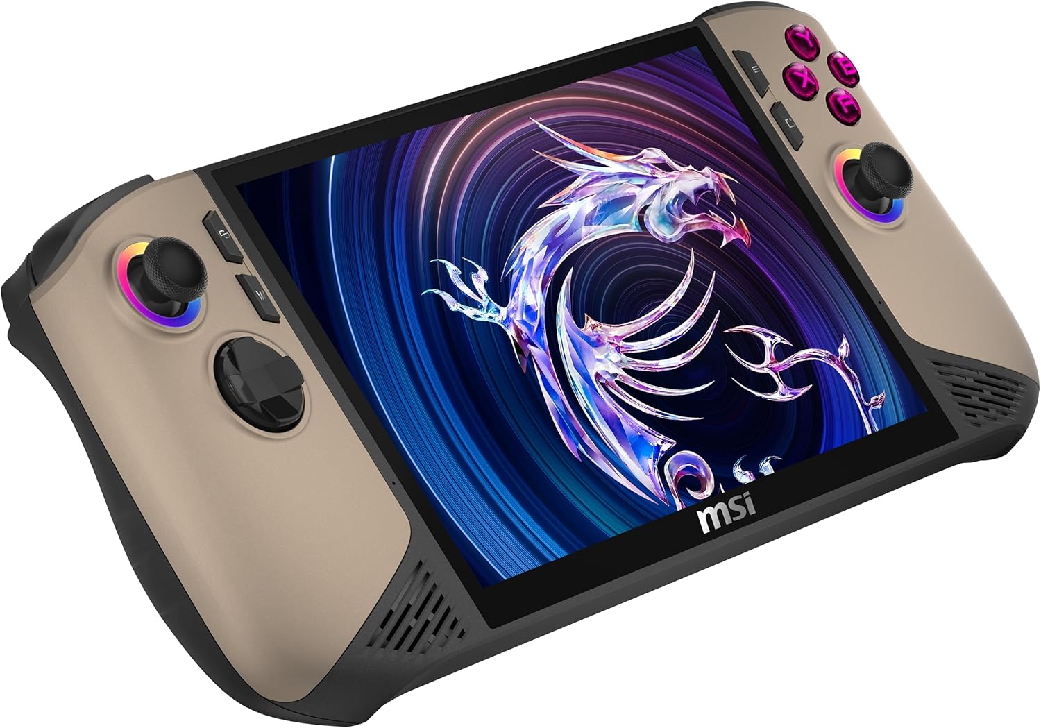 MSI Claw 8 AI+ Gaming Handheld, 8 Inch FHD+ 120 Hz Display, Intel Core Ultra 7 Processor 258V, 32GB RAM, 1TB SSD, Intel Arc Graphics, Windows 11 Home, Black/Sandstorm, A2VM-015