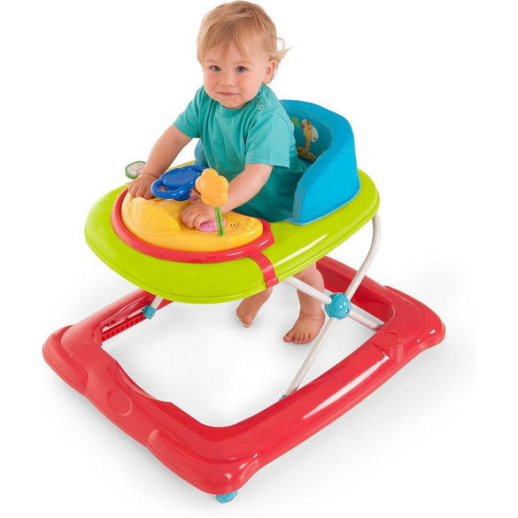 Hauck Player Baby Walker, 360 ° swivelling front wheels, Ages 6M+ to 12kg - Jungle Fun, Multicolor