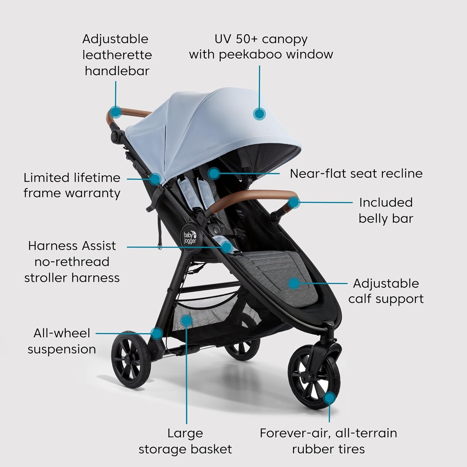 Baby Jogger® City Mini® GT2 All-Terrain Stroller, Opulent Black