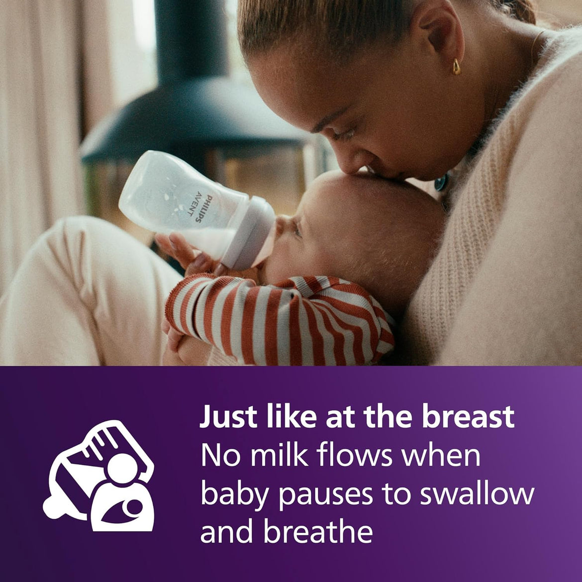 Philips AVENT Natural Baby Bottle with Natural Response, Blue, 9oz, 4pk, SCY903/24