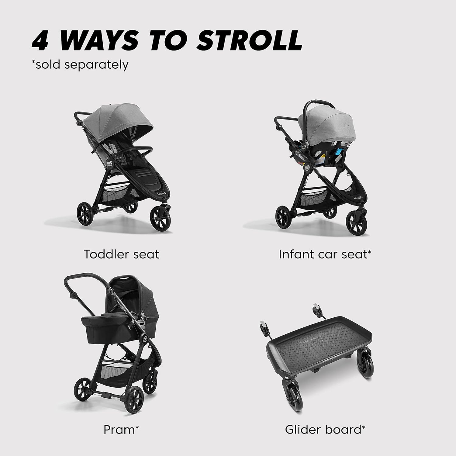 Baby Jogger® City Mini® GT2 All-Terrain Stroller, Opulent Black