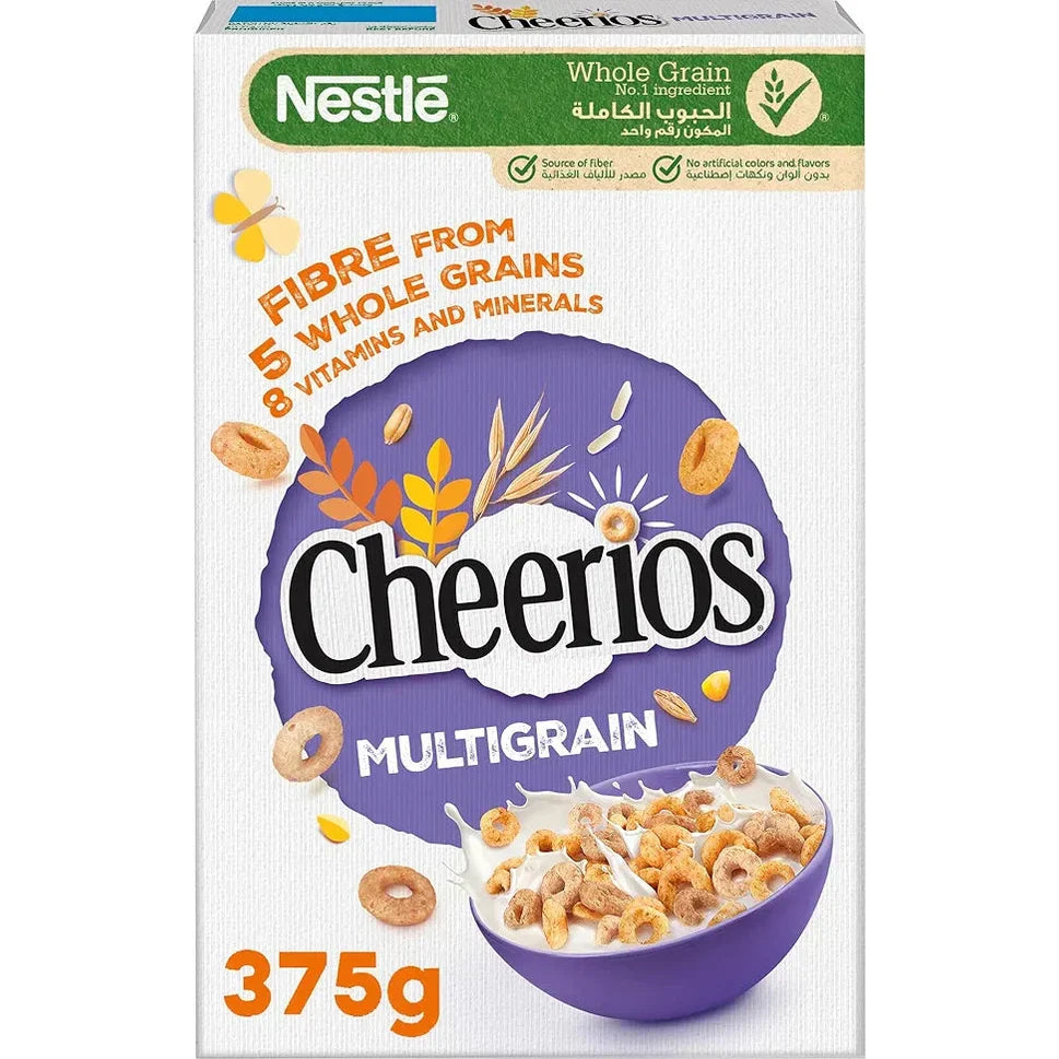 Nestle Cheerios Multi Whole grain Breakfast Cereal box 375g