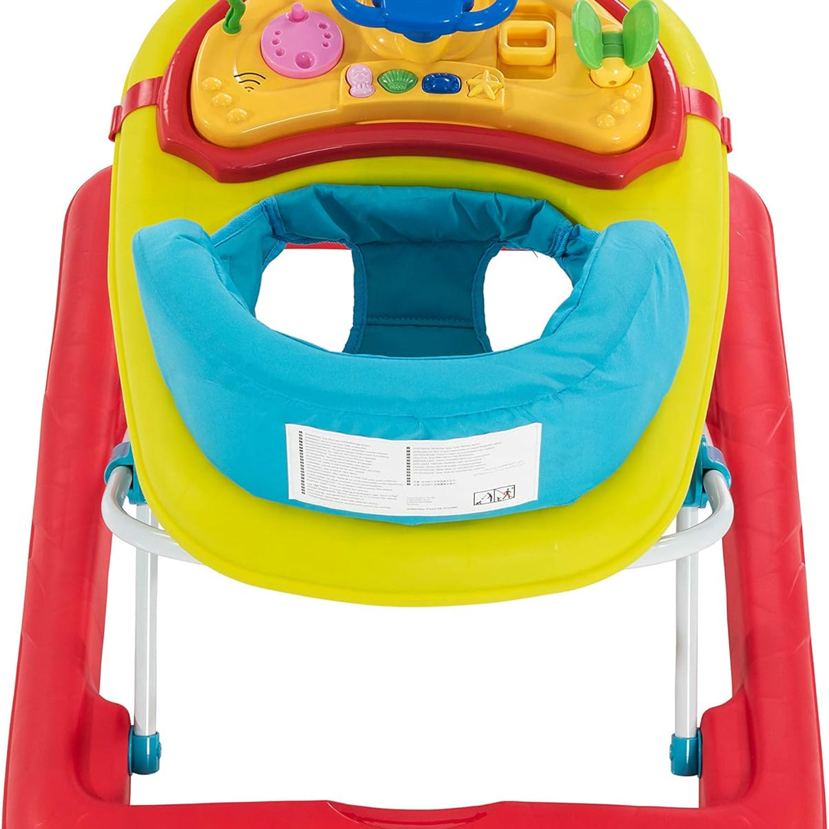 Hauck Player Baby Walker, 360 ° swivelling front wheels, Ages 6M+ to 12kg - Jungle Fun, Multicolor