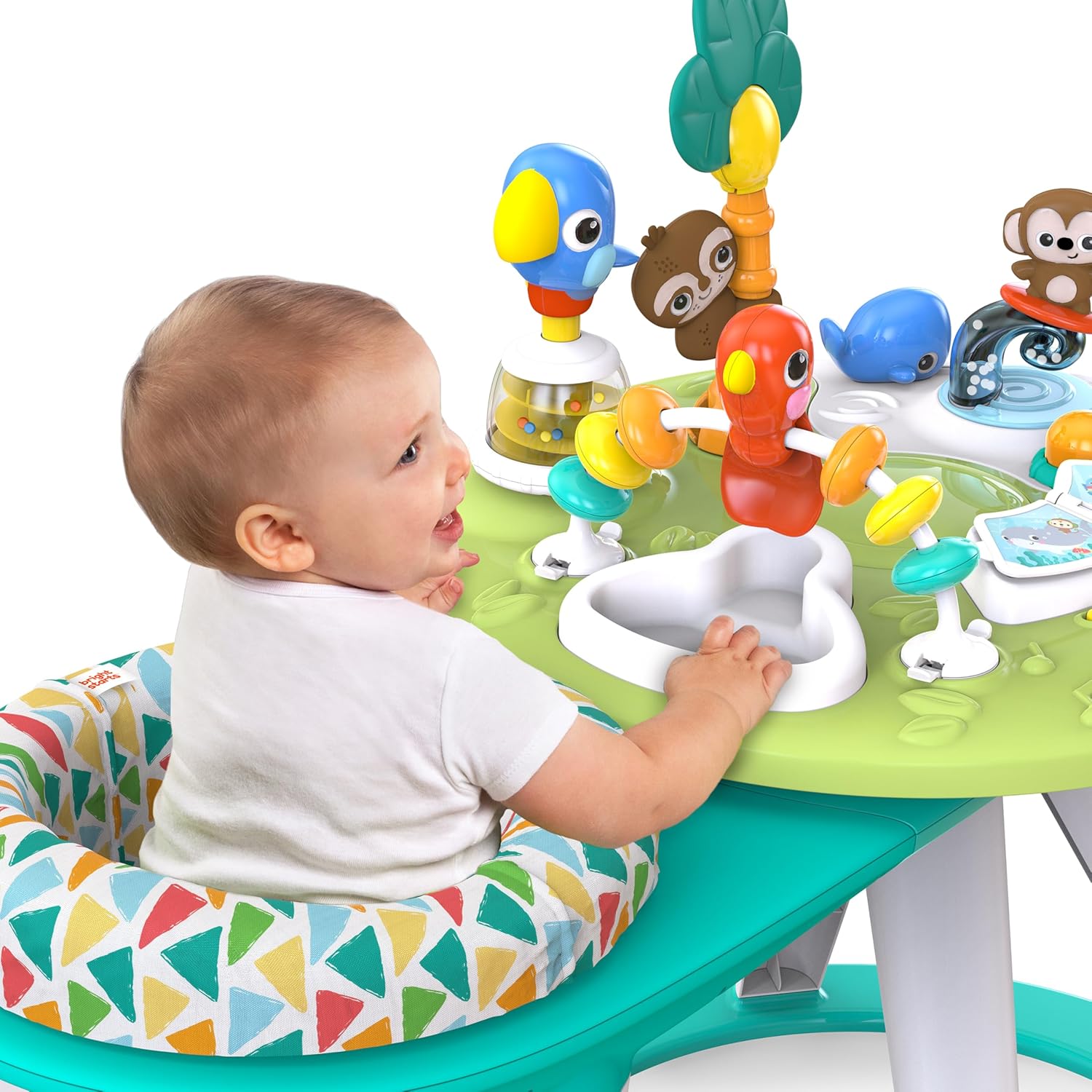 Bright Starts Around We Go 2-in-1 Walk-Around Activity Center and Table, Tropic Cool
