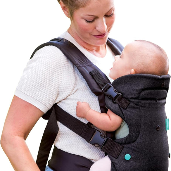 Infantino Flip 4-in-1 Carrier - Ergonomic, Convertible, face-in and face-Out, Front and Back Carry for Newborns and Older Babies 8-32 lbs
