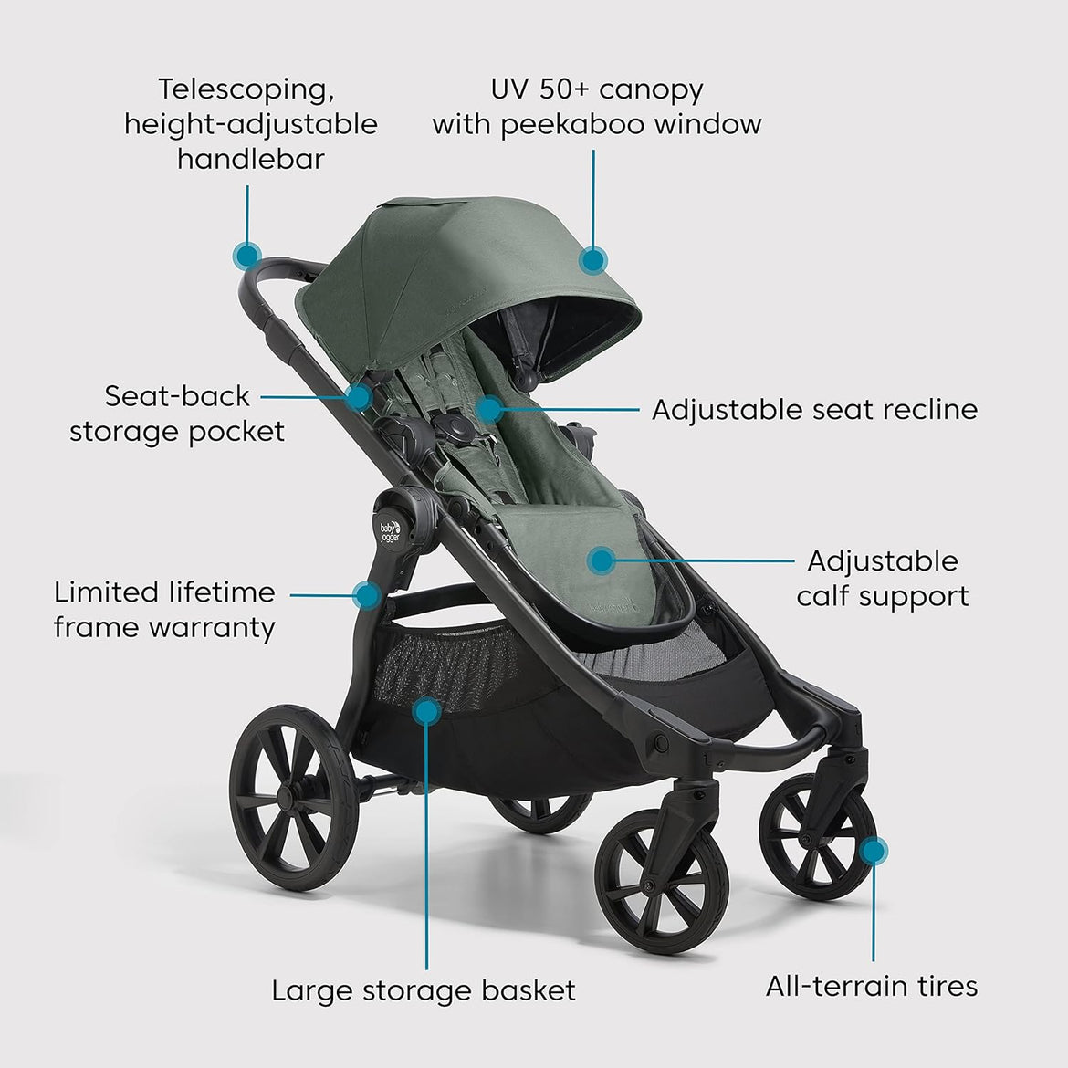 Baby Jogger® City Select® 2 Single-to-Double Modular Stroller, Pike