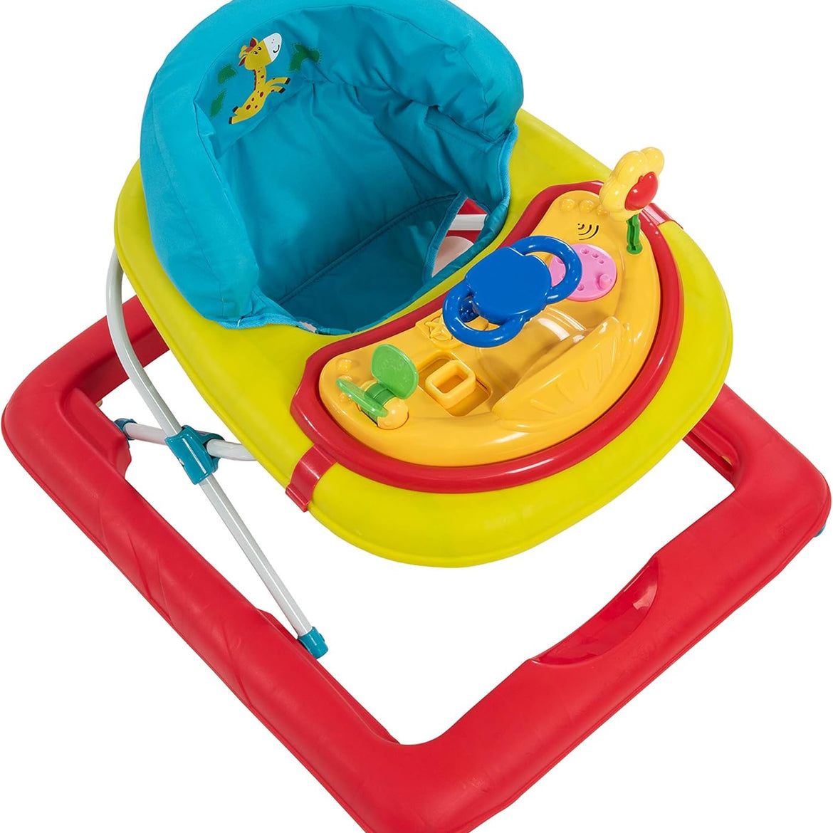 Hauck Player Baby Walker, 360 ° swivelling front wheels, Ages 6M+ to 12kg - Jungle Fun, Multicolor