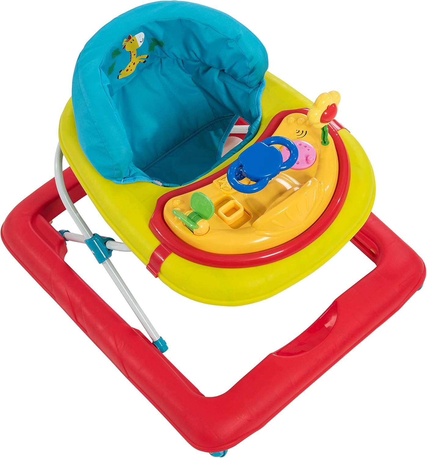 Hauck Player Baby Walker, 360 ° swivelling front wheels, Ages 6M+ to 12kg - Jungle Fun, Multicolor