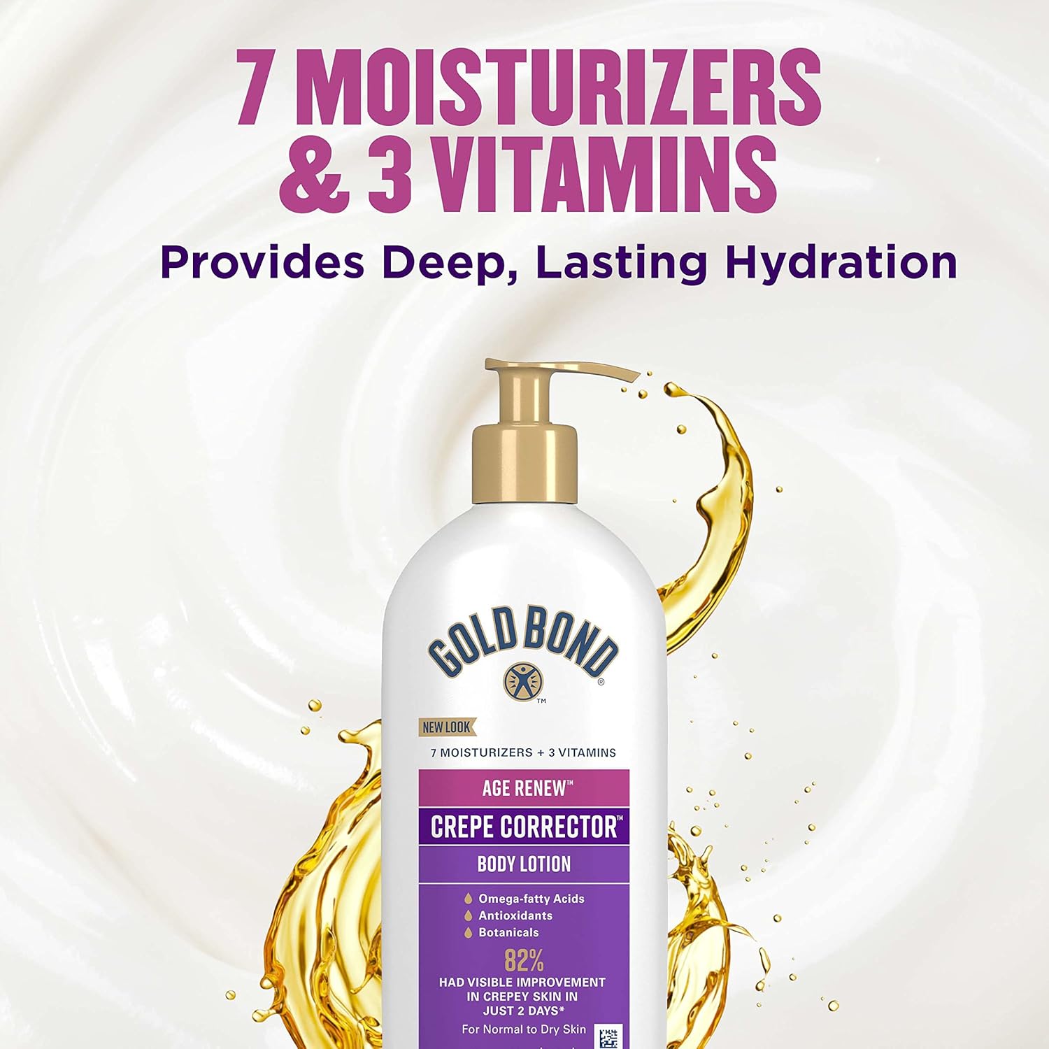 Gold Bond Age Renew Crepe Corrector Body Lotion, Replenishing & Smoothing Formula, 14 oz.