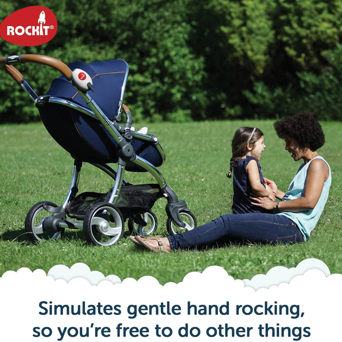 Rockit Portable Baby Rocker. Fits Any Stroller, pram, Pushchair or Buggy. Original AA Battery Version.
