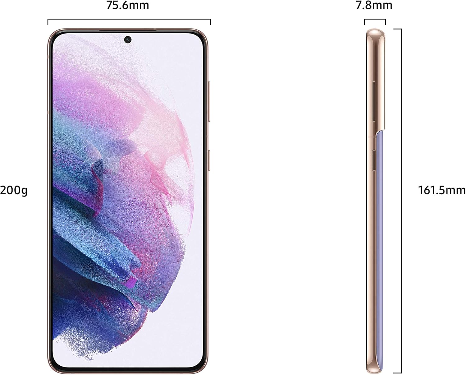 Samsung (Refurbished) Galaxy S21+ Dual SIM - 128GB, 8GB RAM, 5G, Phantom Violet (KSA Version)