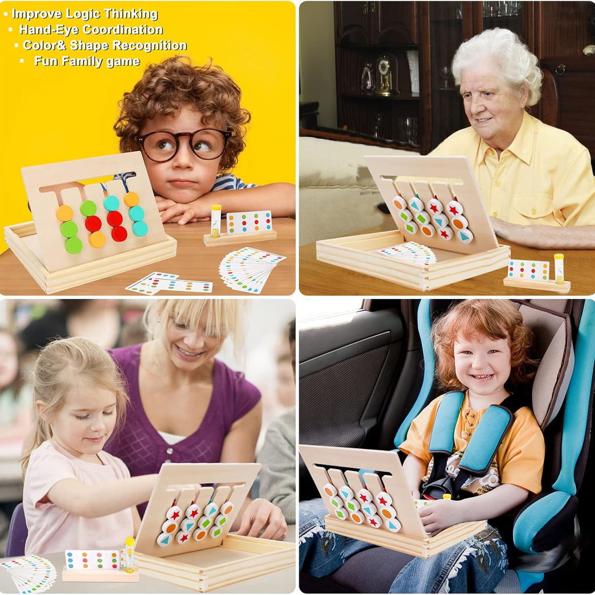 Color & Shape Matching Puzzle for Two-Player