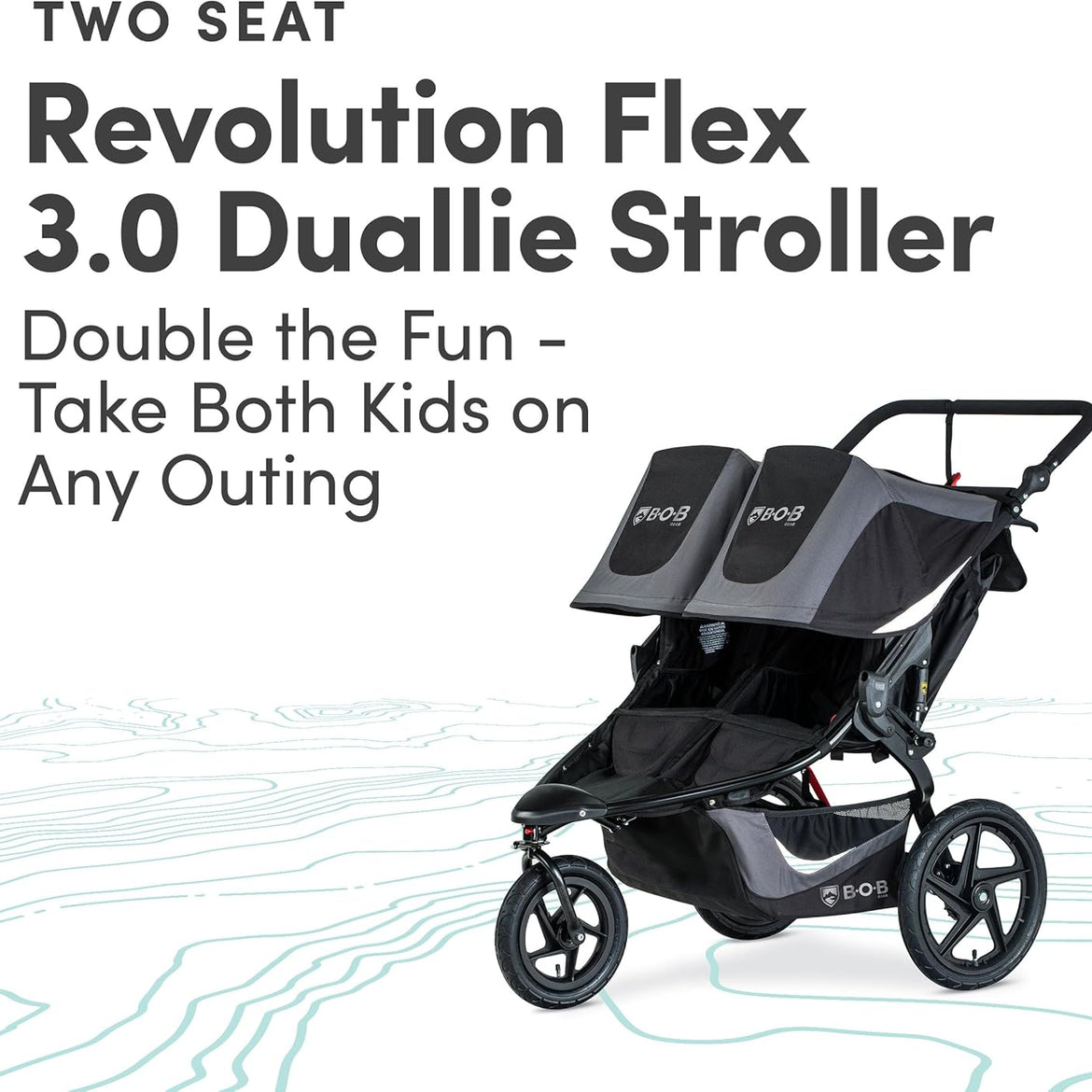 BOB Gear Revolution Flex 3.0 Jogging Stroller, Graphite Black