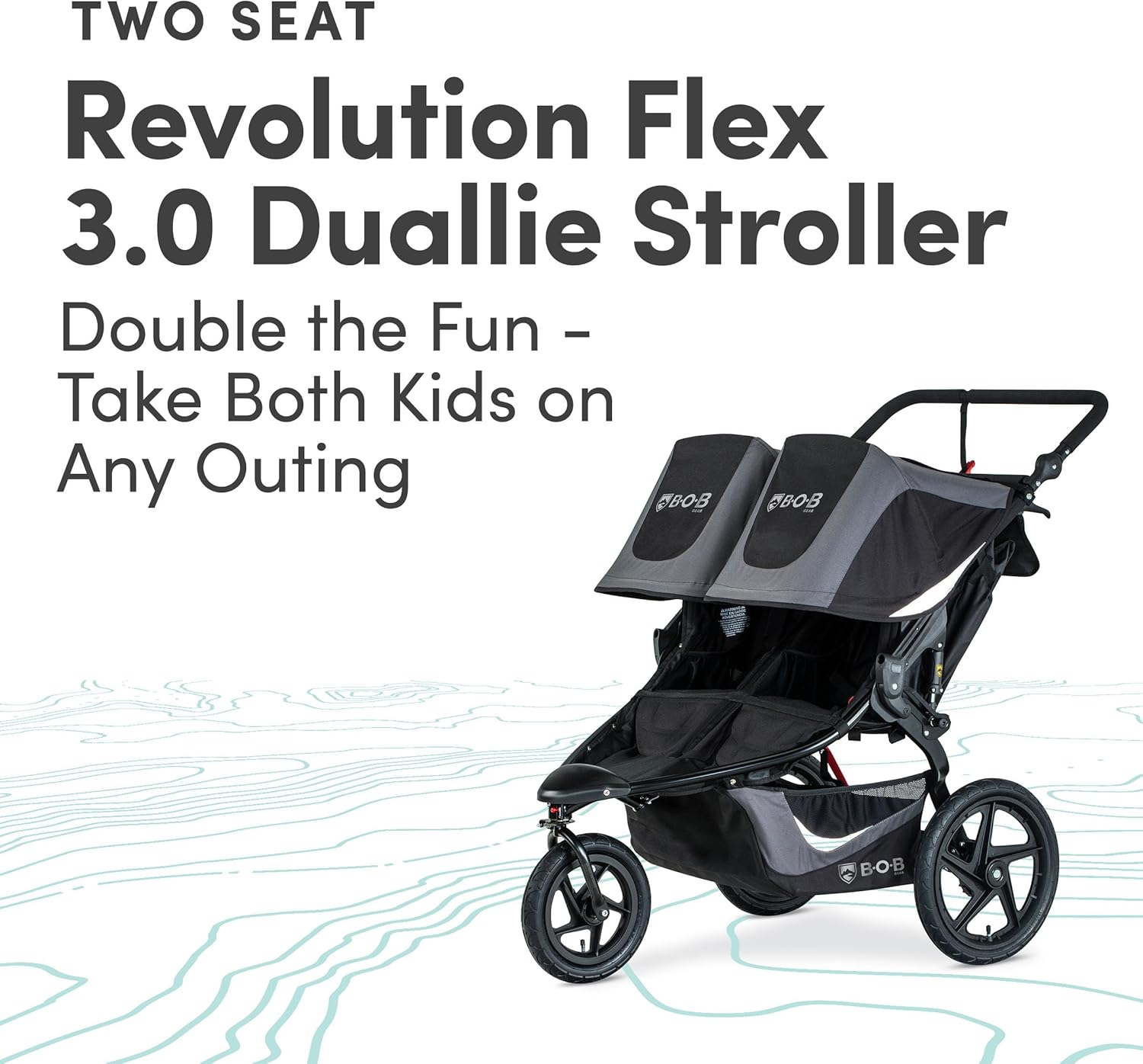 BOB Gear Revolution Flex 3.0 Jogging Stroller, Graphite Black