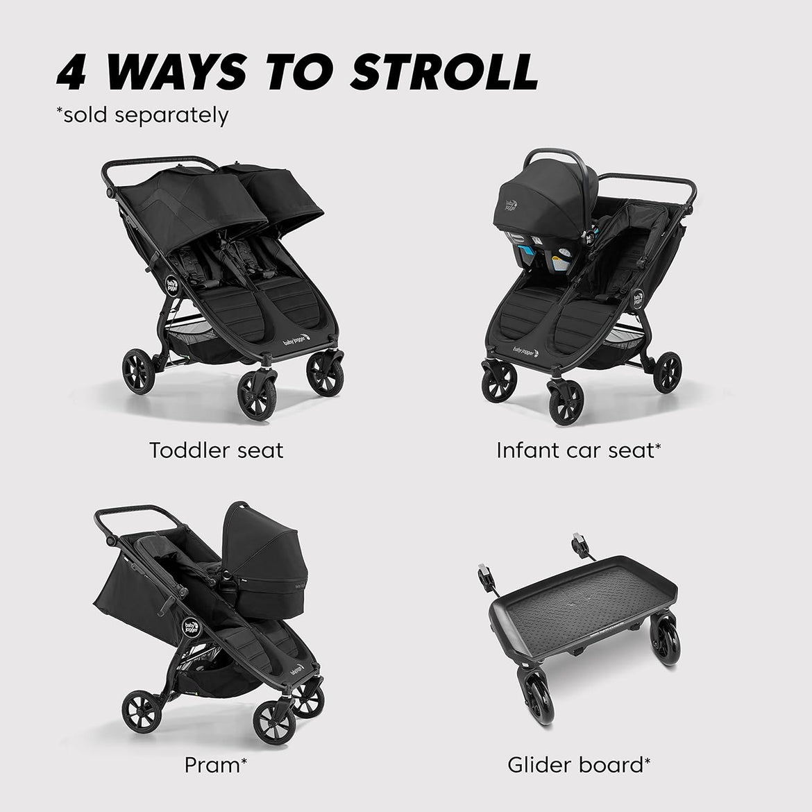 Baby Jogger® City Mini® GT2 All-Terrain Stroller, Opulent Black