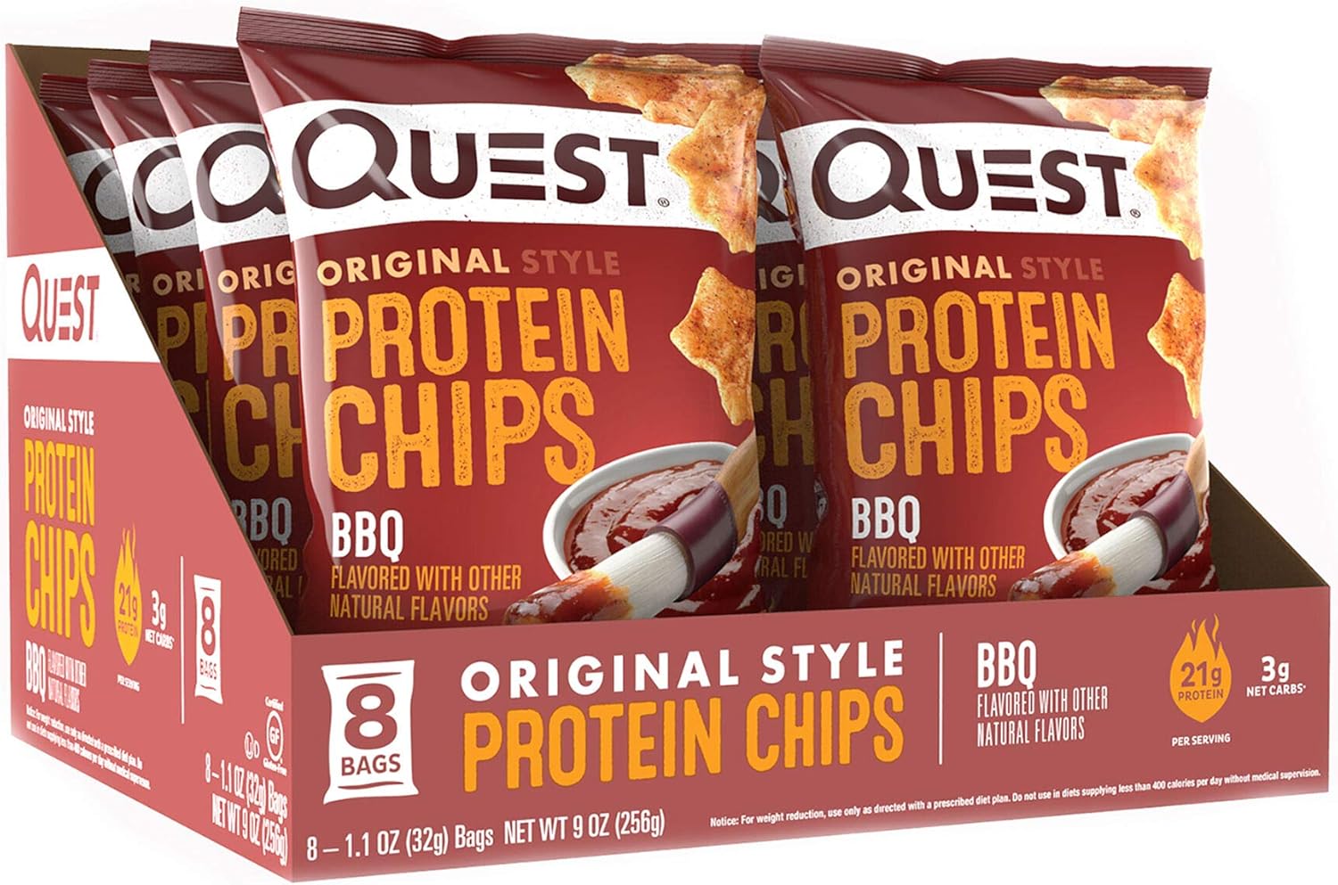 Quest Original Style Protein Chips Cheddar And Sour Cream Flavour, 8 X 32G - Pack Of 1
