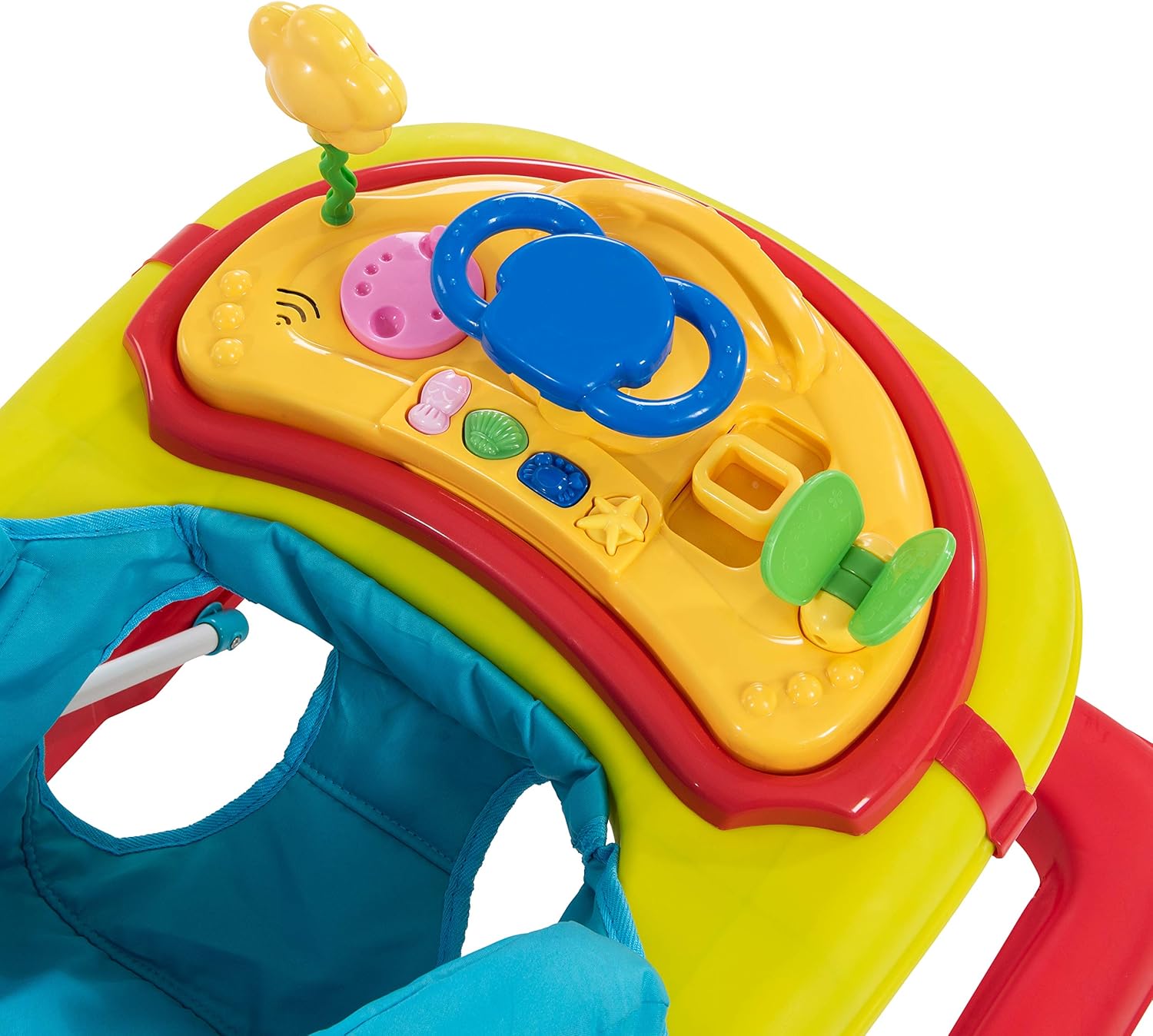 Hauck Player Baby Walker, 360 ° swivelling front wheels, Ages 6M+ to 12kg - Jungle Fun, Multicolor