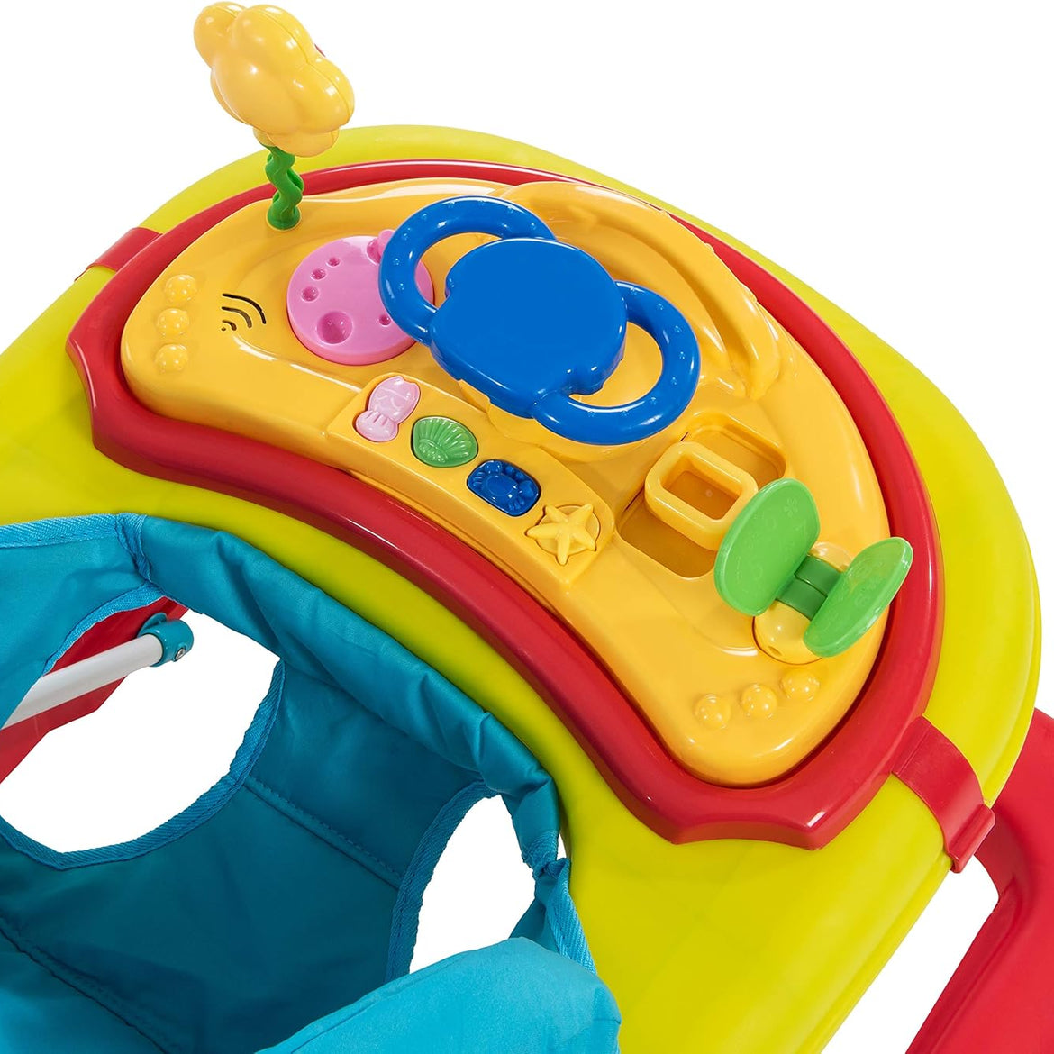 Hauck Player Baby Walker, 360 ° swivelling front wheels, Ages 6M+ to 12kg - Jungle Fun, Multicolor