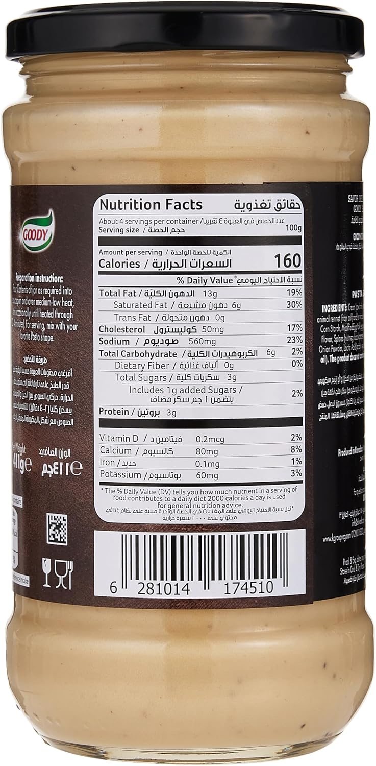 Goody Alfredo Pasta Sauce -White 411 Gm