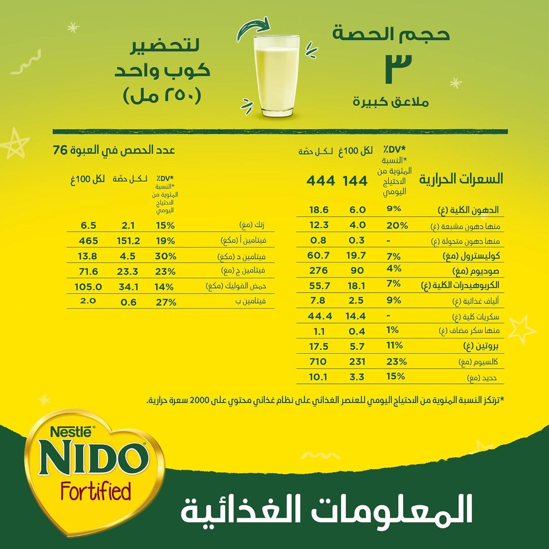 Nestle Nido Fortified Milk Powder Pouch, 2500 g